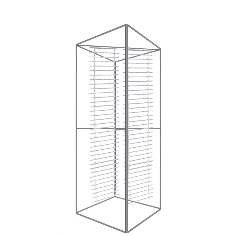 60D Big Sky Square Tower Silver Frame with Backlit — 6x12 Graphic Package